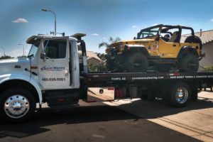 Lifted vehicle recovery and transportation service in Tempe, AZ