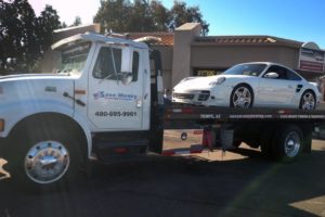 Porsche 911 on Tow Truck in Tempe, Arizona